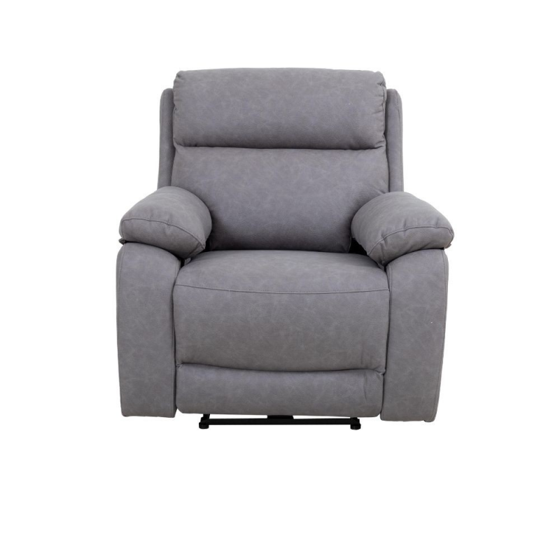 Poltrona Siviglia recliner elettrico Nabuk light grey